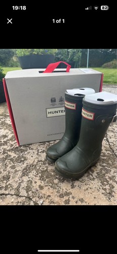 Junior olive hunter wellies - hunter,