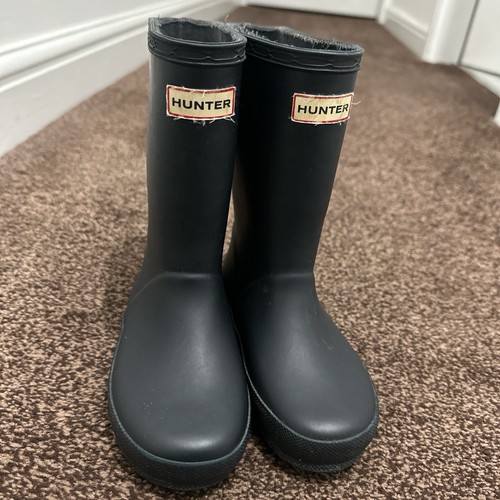 Black hunter kids wellies - hunter,